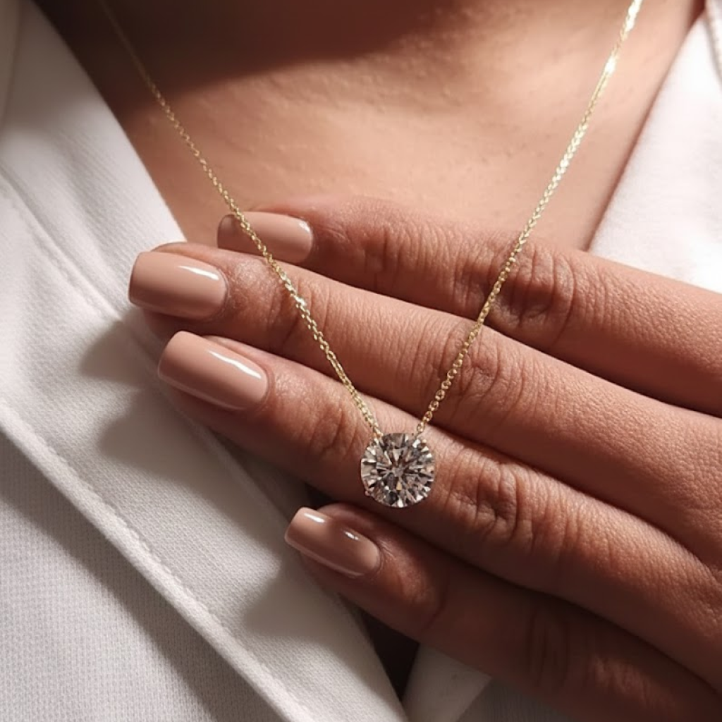 Brilliant Lab-Grown Solitaire Necklace