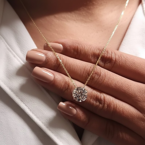 Brilliant Lab-Grown Solitaire Necklace