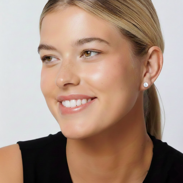 1 Carat Lab Grown Round Studs