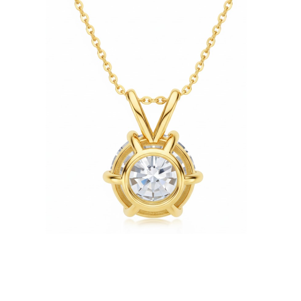 Brilliant Lab-Grown Solitaire Necklace