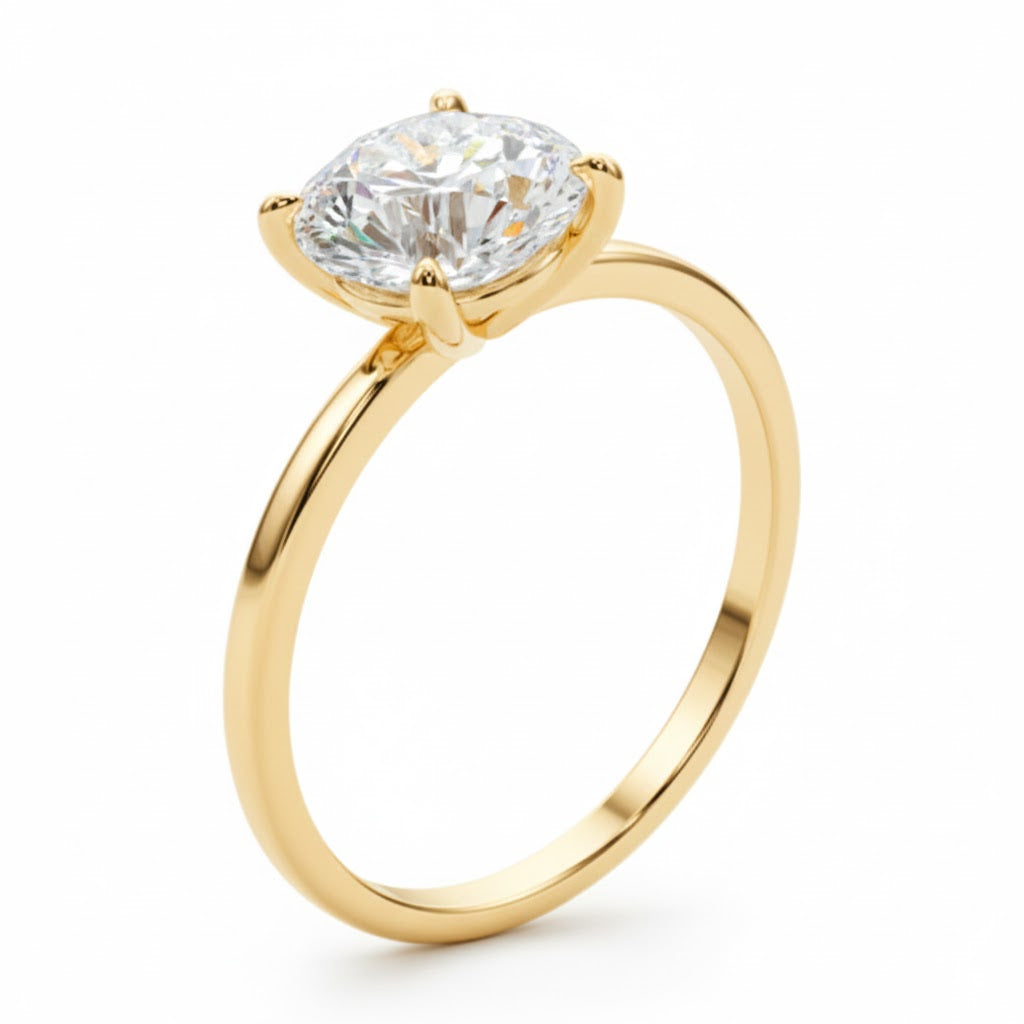 Lab Grown Solitaire Diamond Ring